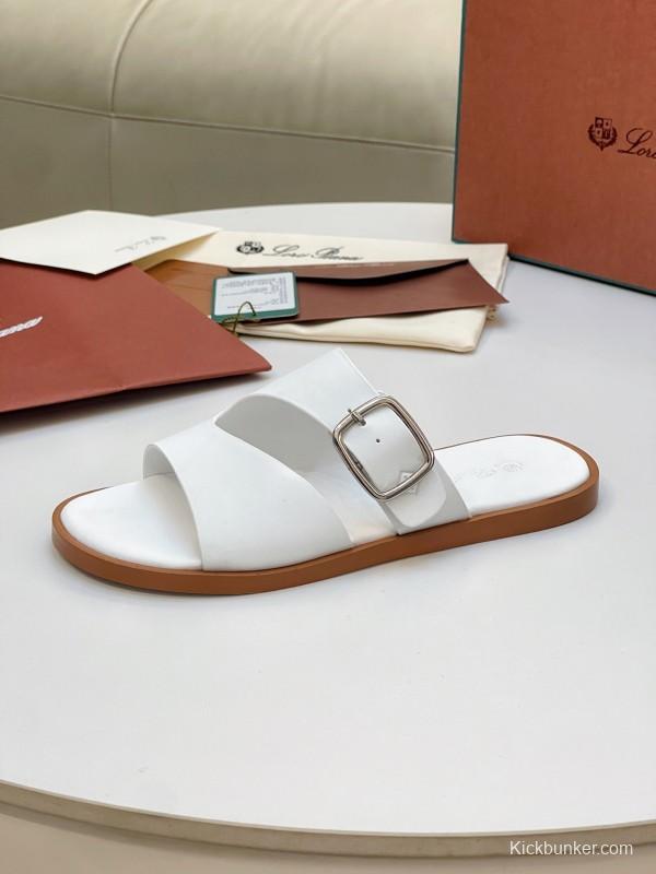 Loro Piana Men's Spring/Summer 2025 Casual Sandals with High-Quality Stitching - AS00250