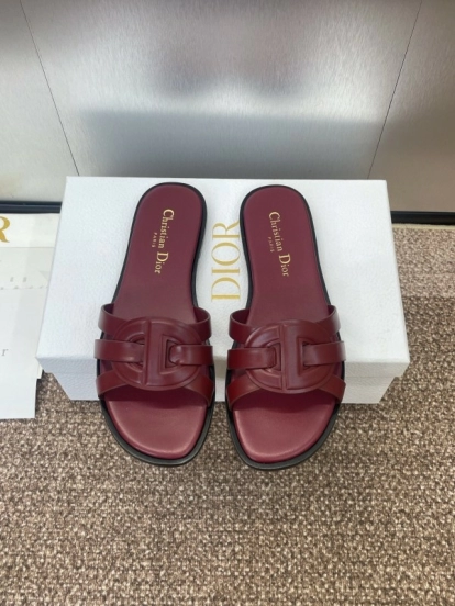 Dior D-Club Jelly Color Hollow Layered Cross Strap Women's Sandals - KFY00280