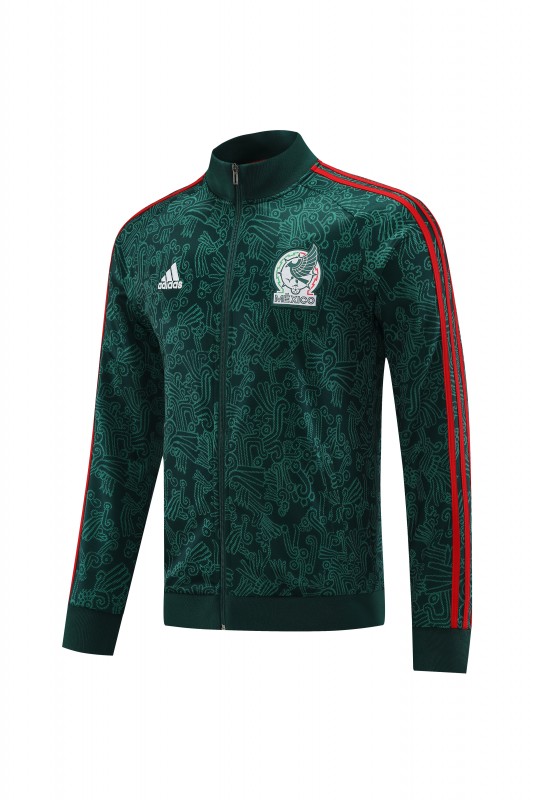 2025 Mexico Green Full Zipper Jacket+Long Pants