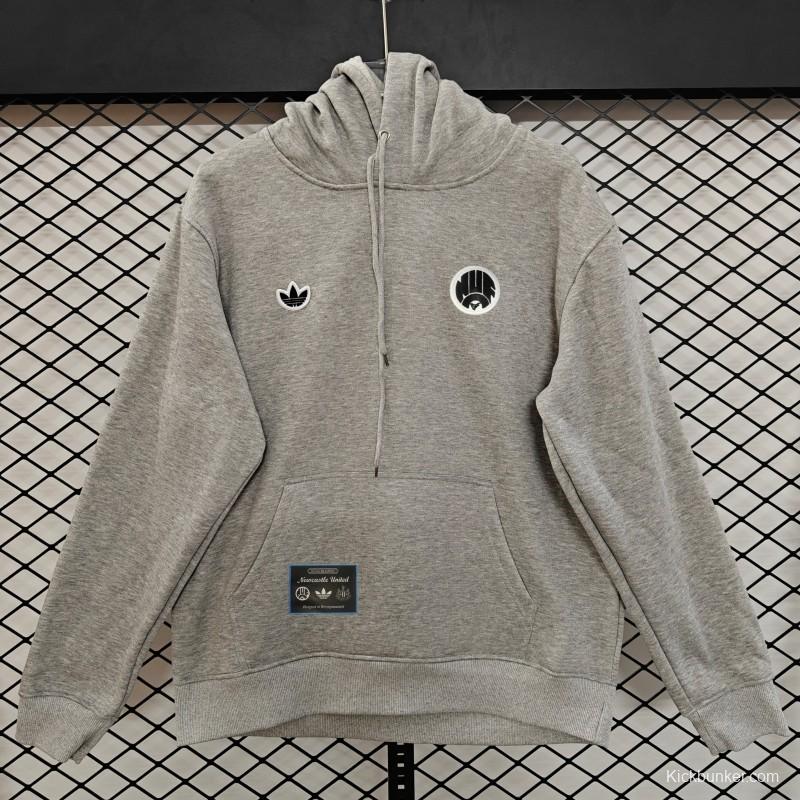 25/26 Adidas x Newcastle United Retro Embroidered Logo Hoodie 9 Colors