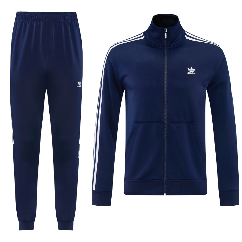 2026 Adidas Navy Blue Full Zipper Jacket + Long Pants