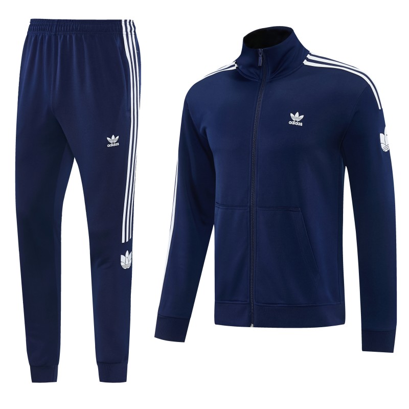 2026 Adidas Navy Blue Full Zipper Jacket + Long Pants