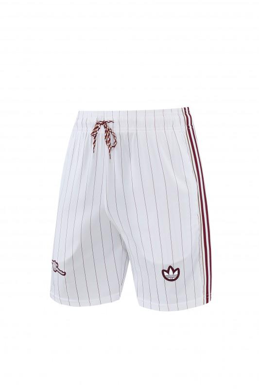 26/27 Arsenal  White Pinstripe Short Sleeve+Soccer Shorts