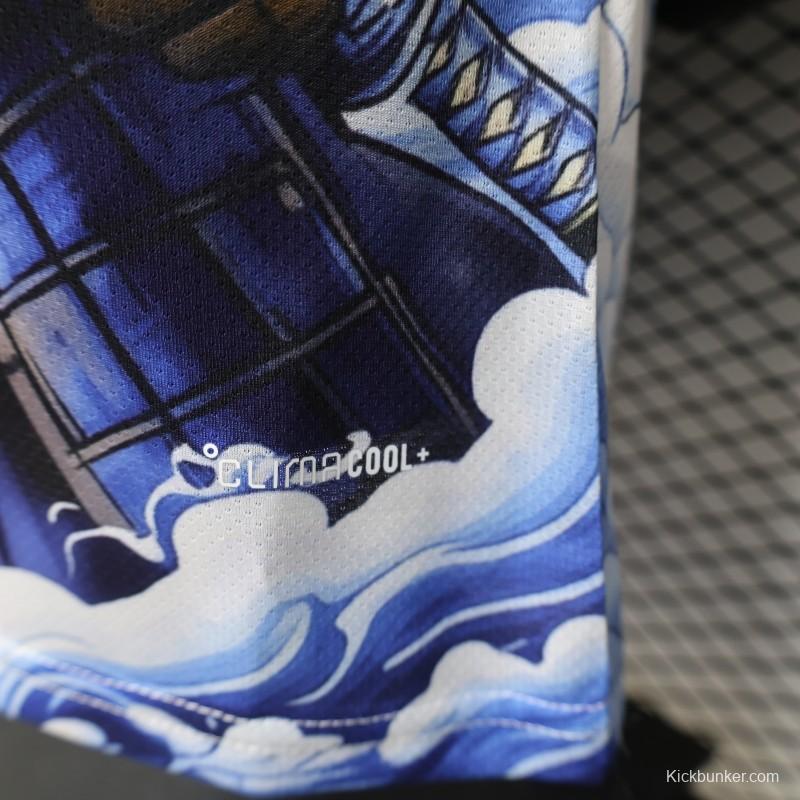 Player Version 2026 Japan Adidas Special Edition "Samurai Blue Dragon" Full Sublimation White Jersey