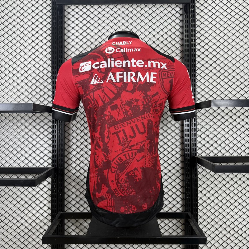 Player Version 25/26 Club Tijuana Red & Black home Jersey