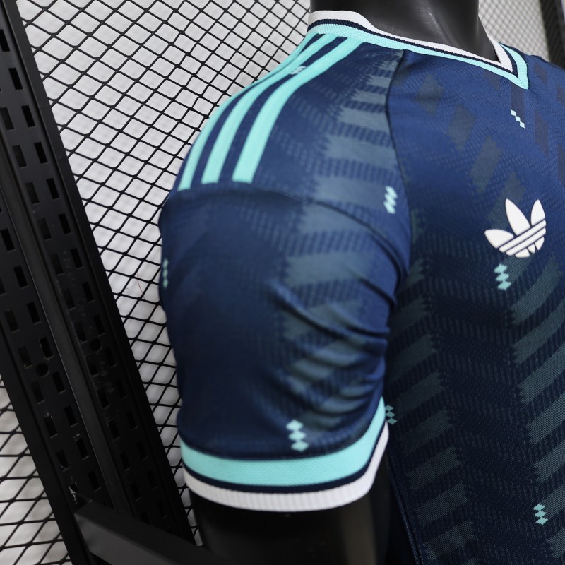 Player Version 2026 Germany  Navy Blue with Zigzag Pattern Away Jersey