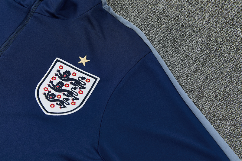 2026 England Navy Blue  Half Zipper Jacket Tracksuit + Long Pants (Nike)