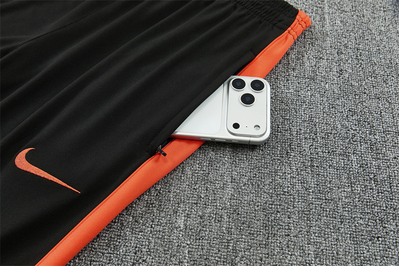 2026 Netherlands Black & Orange  Half Zipper Jacket Tracksuit + Long Pants