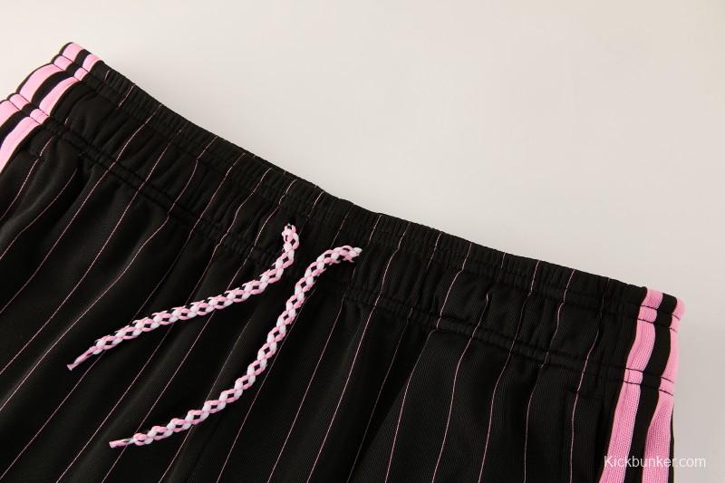 2026/27 Inter Miami CF Black Pinstripe Short Sleeve+Soccer Shorts