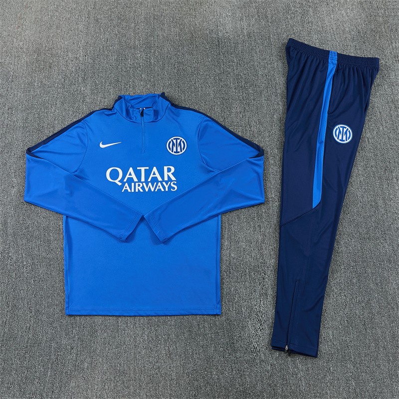 2026 Inter Milan Royal Blue Half  Zipper Jacket Tracksuit + Long Pants (Nike)