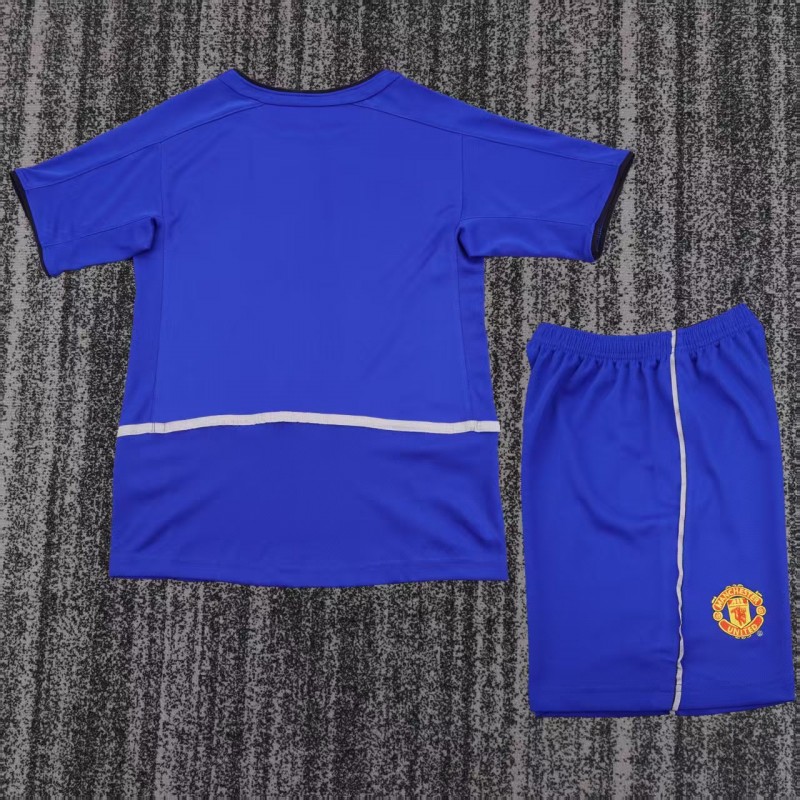 Retro Kids 02/03 Manchester United Blue Third Jersey