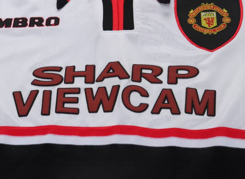 Retro Kids 98/99 Manchester United White Away Jersey