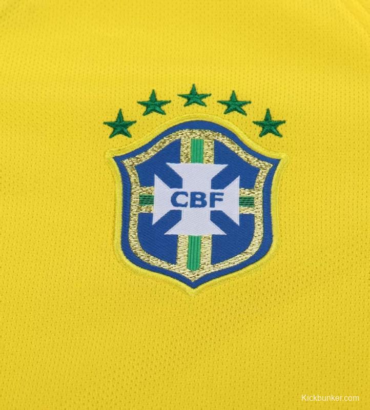 Retro 2014 Kids Brazil Home Jersey