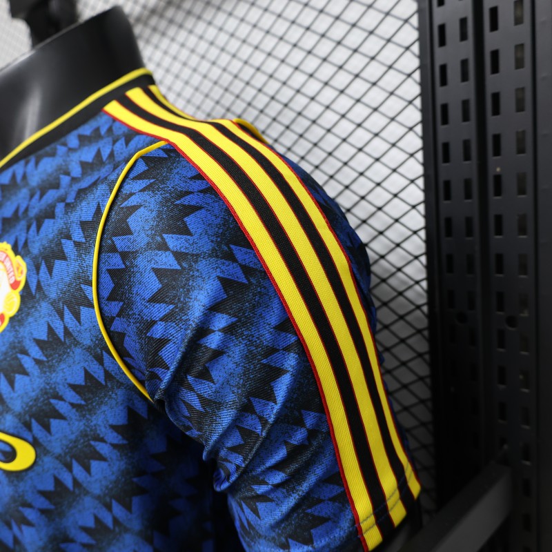Player Version 2026 Manchester United Blue with Black  Away Jersey