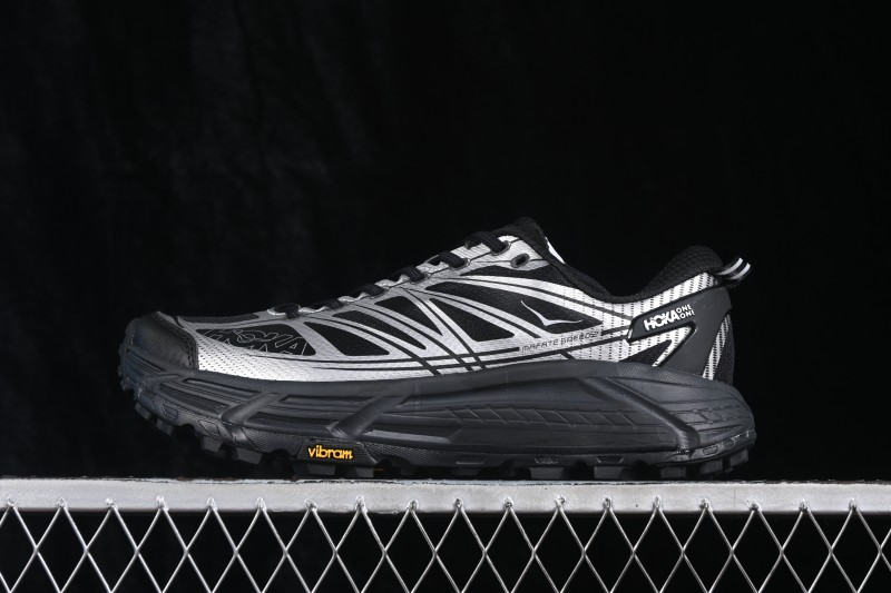 Hoka Mafate Speed 2 Trail Running Shoes with Lightweight Fresh Foam and Vibram Outsole - 1126851 BKSV