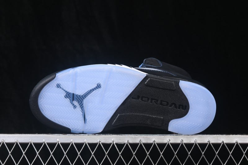 Nike Air Jordan 5 Retro 'Black University Blue' AJ5 Running Shoes with Premium Leather Upper - DD0587-008