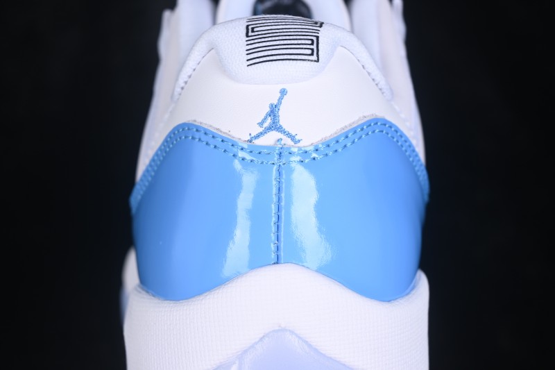 Nike Air Jordan 11 Low Retro University Blue Basketball Shoes with Patent Leather and Full-Length Air Sole - FV5104-100