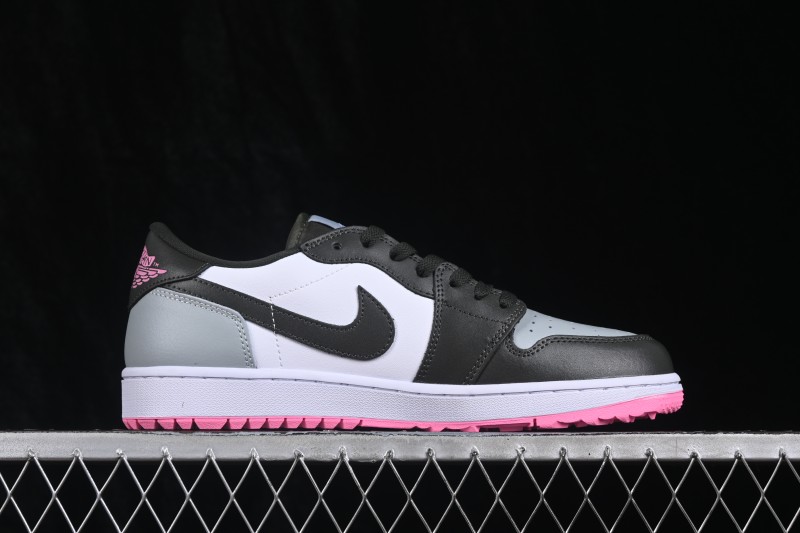 Nike Air Jordan 1 Low Retro Basketball Shoes with Classic Black-Grey-Pink Colorway - DD9315-119