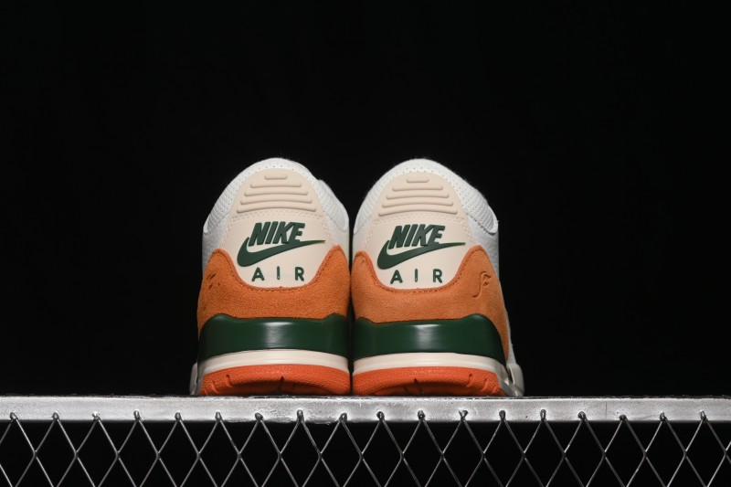 Nike Air Jordan 3 Retro "Miami" Solefly Collaboration White Green Orange Sneakers - IF4491-100