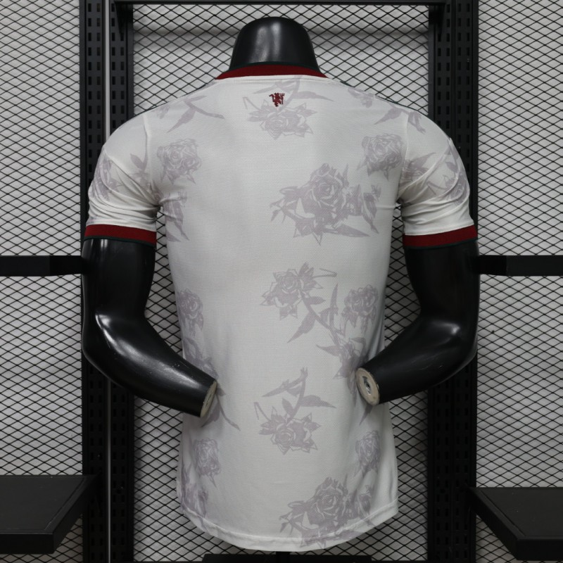 Player Version 26/27 Manchester United Away Grey White Rose   Special Edition Jersey