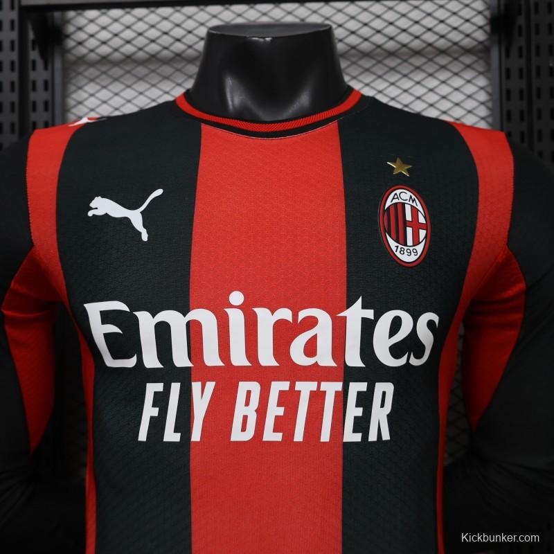 Player Version 26/27 AC Milan Home Long Sleeve Jersey