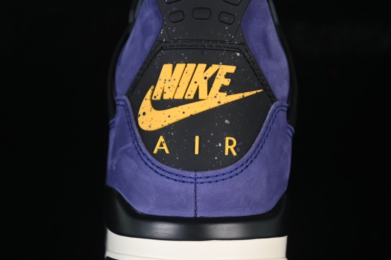 Nike Air Jordan 4 Retro OG 'Lakers' Basketball Shoes with Premium Leather and Iconic Design - FV5029-500