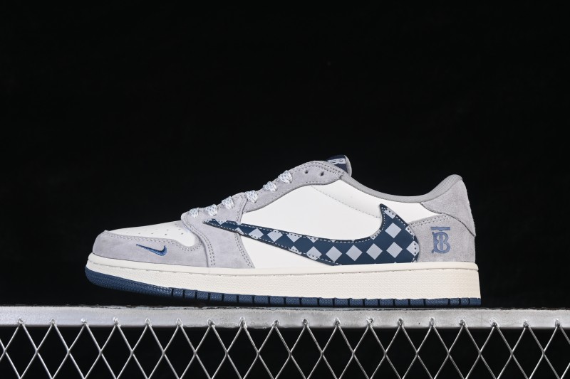 Nike Air Jordan 1 Low Checkerboard Custom Retro Basketball Shoes - LD2028-076