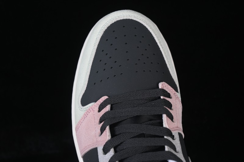 Nike Air Jordan 1 Low Retro Basketball Shoes with Black-Pink-White Color Blocking - IB7109-004