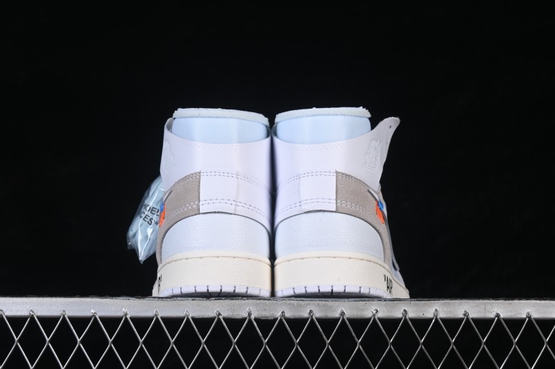 Off-White x Air Jordan 1 Retro High Top Basketball Shoes White - AA3834-100