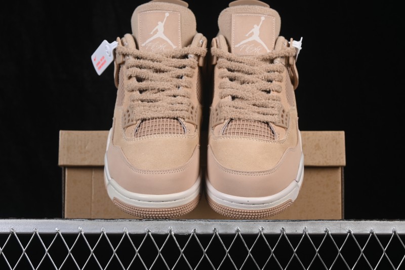 Nike Air Jordan 4 Retro Cozy Girl Plush Warm Yellow Sneakers - HV0823-200