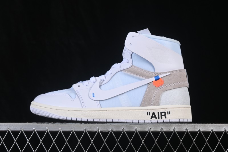 Nike Air Jordan 1 Retro High OG Off-White Collaboration Basketball Shoes - AA3834-100