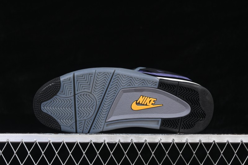 Nike Air Jordan 4 Retro 'Lakers' Premium Suede Basketball Sneakers - FV5029-500