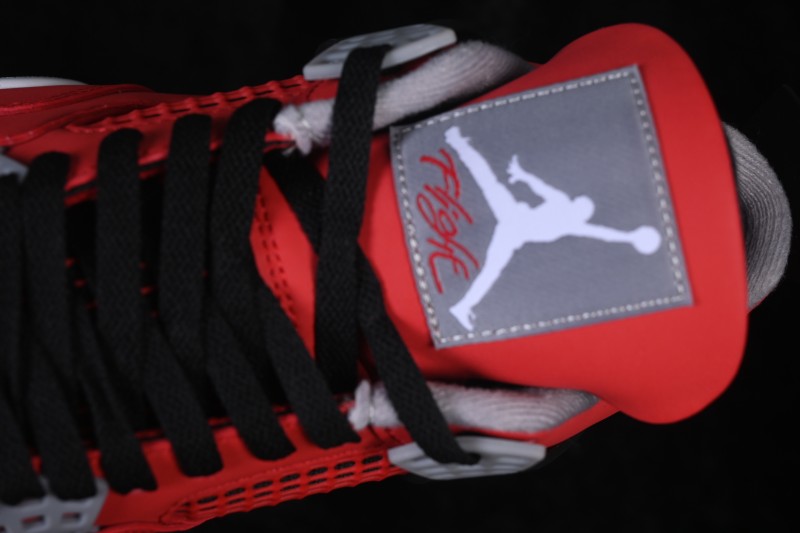 Nike Air Jordan 4 Retro Basketball Shoes in Toro Red with Iconic Design - FQ8138-600