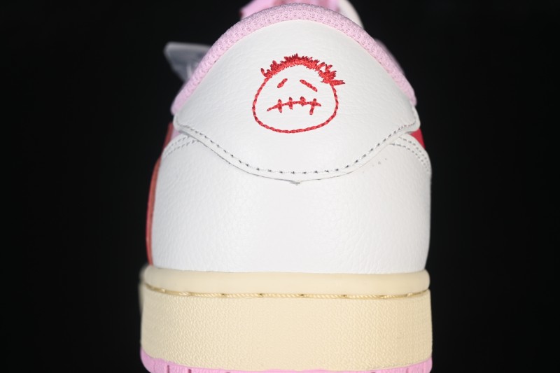 Nike Travis Scott x Air Jordan 1 Low OG Sneakers with Reverse Swoosh Design - IQ7604-101