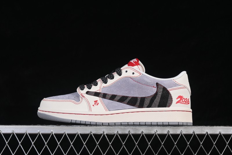 Nike Air Jordan 1 Low OG SP Travis Scott x Fragment Design AJ1 Low Ice Cream / Olive Snake - FF9989-012