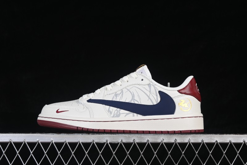 Nike Travis Scott x Fragment Design x Air Jordan 1 Low OG SP Retro Lifestyle Sneakers - NH0601-064