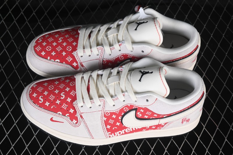 Nike Air Jordan 1 Low Retro Basketball Shoes with Chinese New Year Red Design - JP2026-123