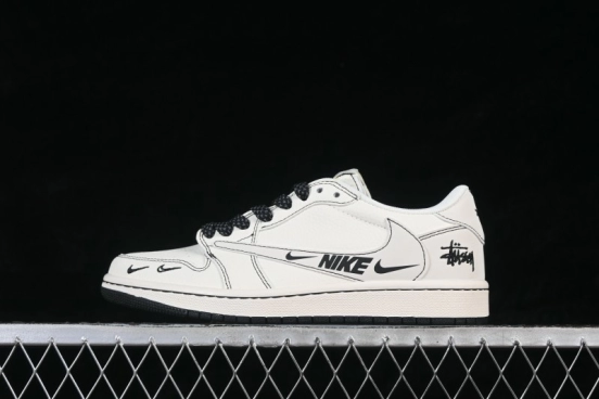 Nike Air Jordan 1 Low Stussy联名高端定制低帮复古篮球鞋 - HH7518-092