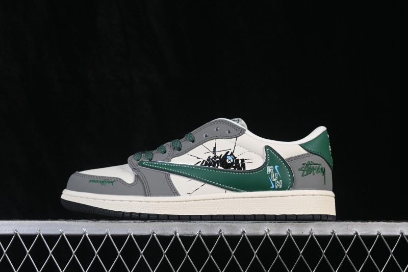 Nike Air Jordan 1 Low OG SP x Travis Scott x Fragment Design Retro Basketball Sneakers with Reverse Swoosh and Mixed Material Upper - XJ1979-002