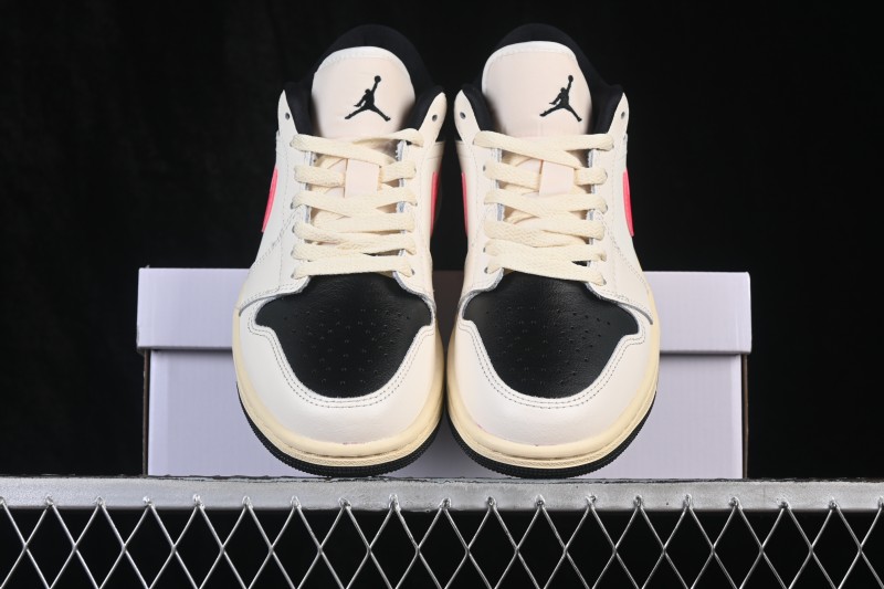 Nike Air Jordan 1 Low Retro Basketball Lifestyle Shoes with Classic Color Blocking - DC0774-107