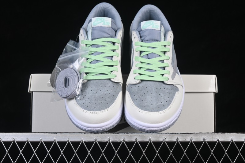 Nike Travis Scott x Air Jordan 1 Low OG Retro Basketball Shoes with Reverse Swoosh Design - HQ2004-400