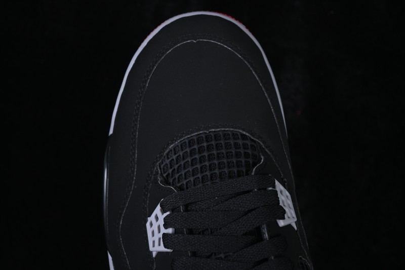 Nike Air Jordan 4 Retro "Bred" Running Shoes with Original Last and Premium Materials - IX8180-001