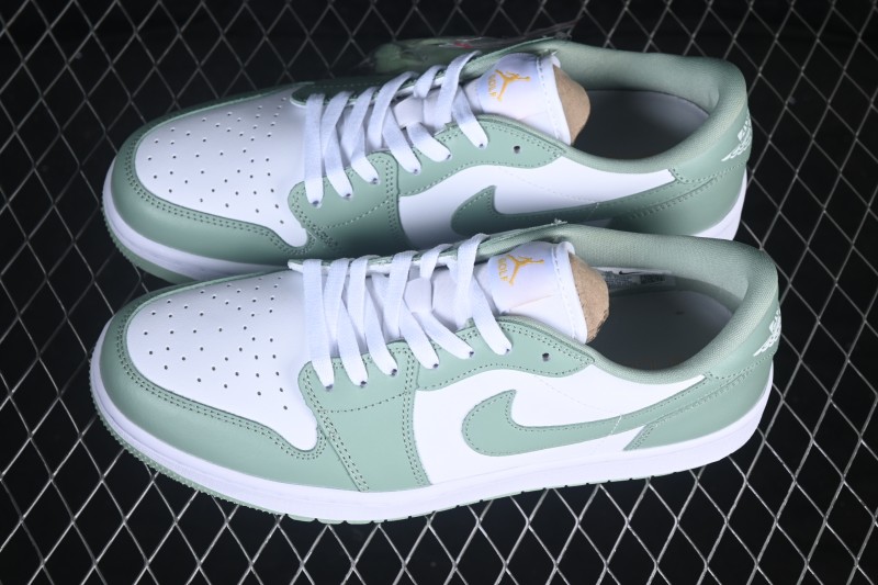 Nike Air Jordan 1 Low Retro Basketball Shoes in Mint Green - DD9315-008