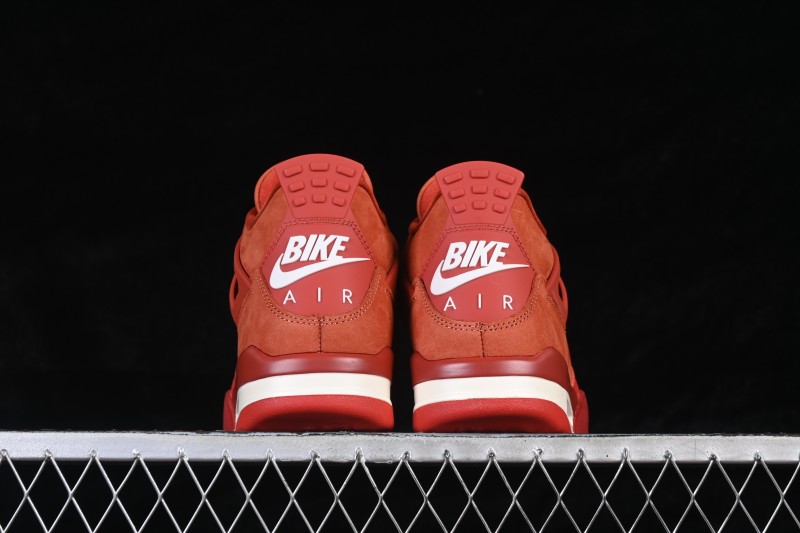Nike Nigel Sylvester x Air Jordan 4 OG Brick By Brick Red Suede Sneakers - HF4340-800