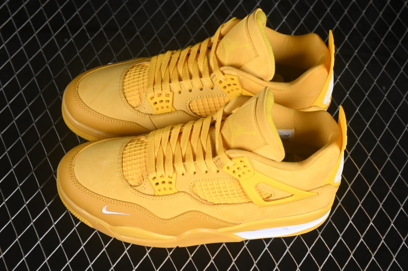Nike Air Jordan 4 Retro x Nigel Sylvester Collaboration Sneakers with Brick Design - HF4340-008