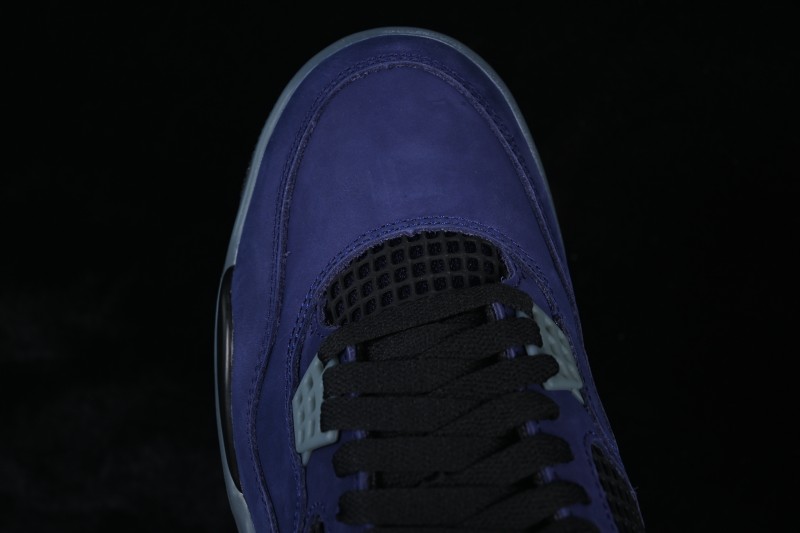 Nike Air Jordan 4 Retro "Lakers" Basketball Shoes with Premium Leather and Purple-Gold Colorway - FV5029-500