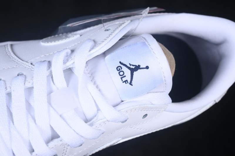 Nike Air Jordan 1 Low Retro Basketball Shoes in All-White Leather - DD9315-120