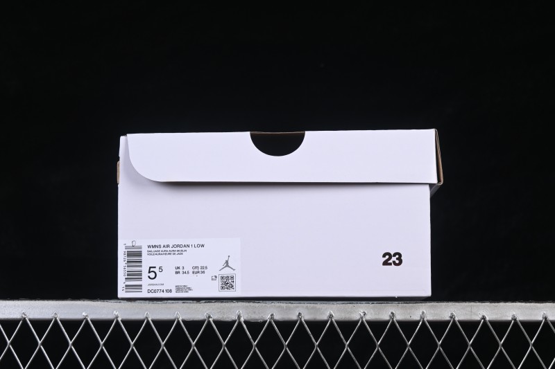 Nike Air Jordan 1 Low Retro Lifestyle Basketball Shoes with Light Blue Color Blocking - DC0774-108