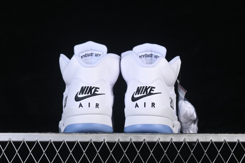 Nike Air Jordan 5 Retro OG 'White Metallic' Basketball Shoes with Iconic Design - HQ7978-103