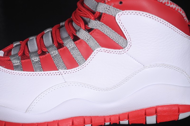 Nike Air Jordan 10 Retro Red Steel Basketball Shoes with Iconic Design - 310805-161